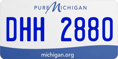 MI license plate DHH2880