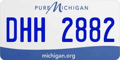 MI license plate DHH2882