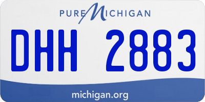 MI license plate DHH2883