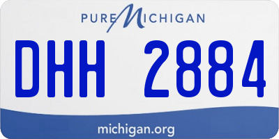 MI license plate DHH2884