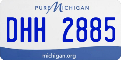 MI license plate DHH2885