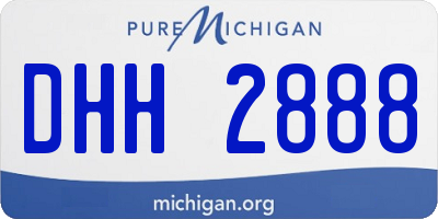 MI license plate DHH2888