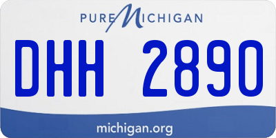 MI license plate DHH2890