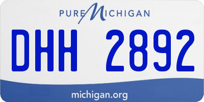 MI license plate DHH2892