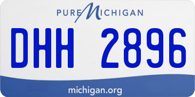 MI license plate DHH2896