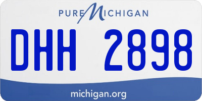 MI license plate DHH2898
