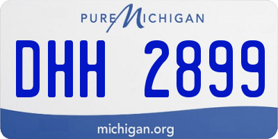 MI license plate DHH2899