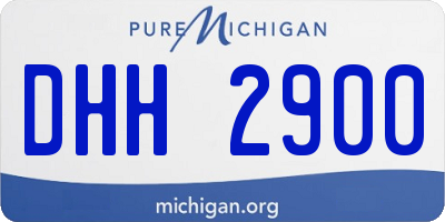 MI license plate DHH2900