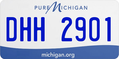 MI license plate DHH2901