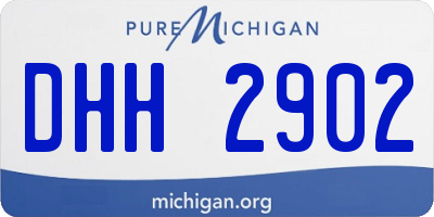 MI license plate DHH2902