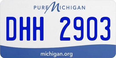 MI license plate DHH2903