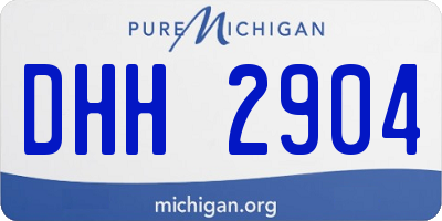 MI license plate DHH2904