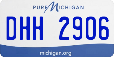 MI license plate DHH2906