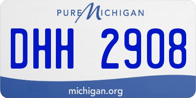 MI license plate DHH2908