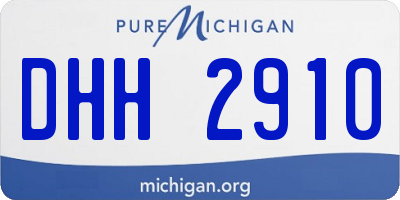 MI license plate DHH2910