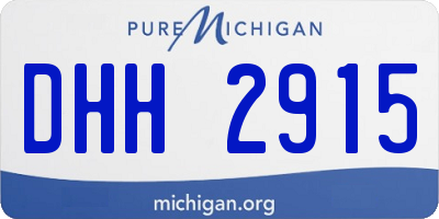 MI license plate DHH2915