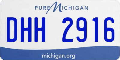 MI license plate DHH2916