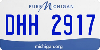 MI license plate DHH2917