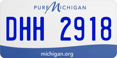MI license plate DHH2918