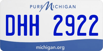MI license plate DHH2922