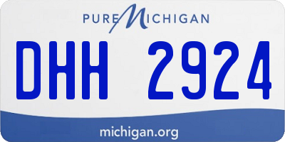 MI license plate DHH2924