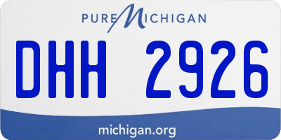 MI license plate DHH2926