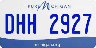 MI license plate DHH2927
