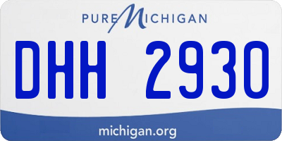 MI license plate DHH2930