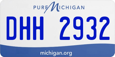 MI license plate DHH2932