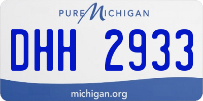 MI license plate DHH2933