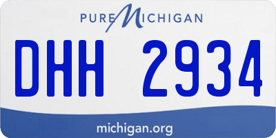 MI license plate DHH2934