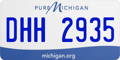 MI license plate DHH2935
