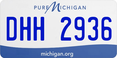 MI license plate DHH2936