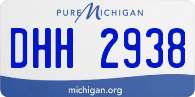 MI license plate DHH2938