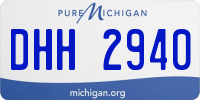 MI license plate DHH2940