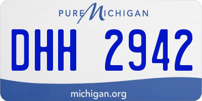 MI license plate DHH2942