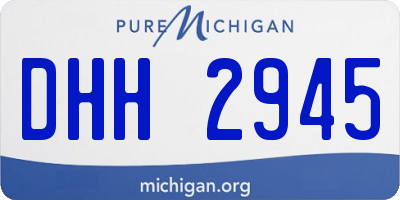 MI license plate DHH2945