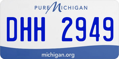 MI license plate DHH2949