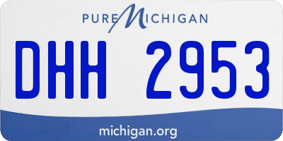 MI license plate DHH2953