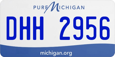 MI license plate DHH2956