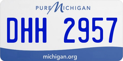 MI license plate DHH2957