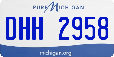 MI license plate DHH2958