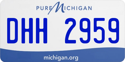 MI license plate DHH2959