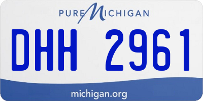 MI license plate DHH2961