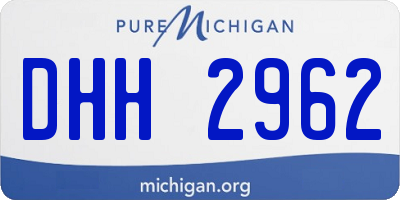 MI license plate DHH2962