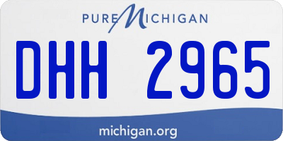 MI license plate DHH2965