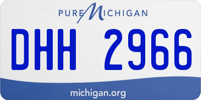 MI license plate DHH2966