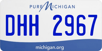 MI license plate DHH2967