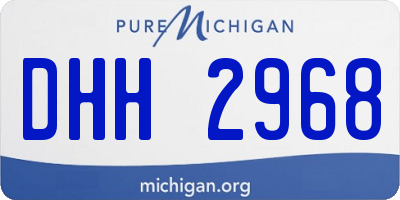 MI license plate DHH2968