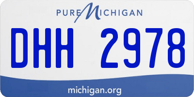 MI license plate DHH2978